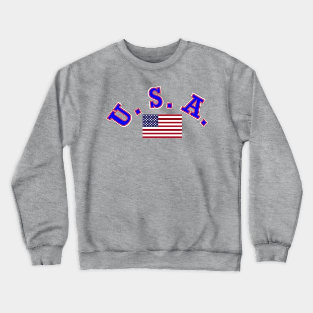 U.S. A. Crewneck Sweatshirt by Airdale Navy